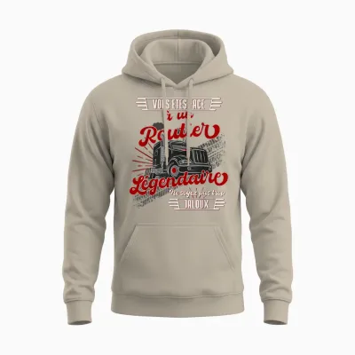 Road Humour Truck Driver Heavy Duty Vintage T-Shirt, Black Unisex Hoodie - Sand