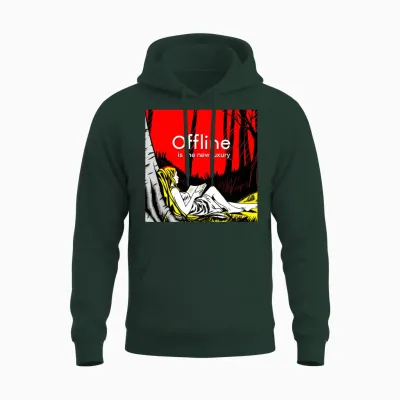 Offline Luxury Forest Reading Unisex Hoodie - Forest