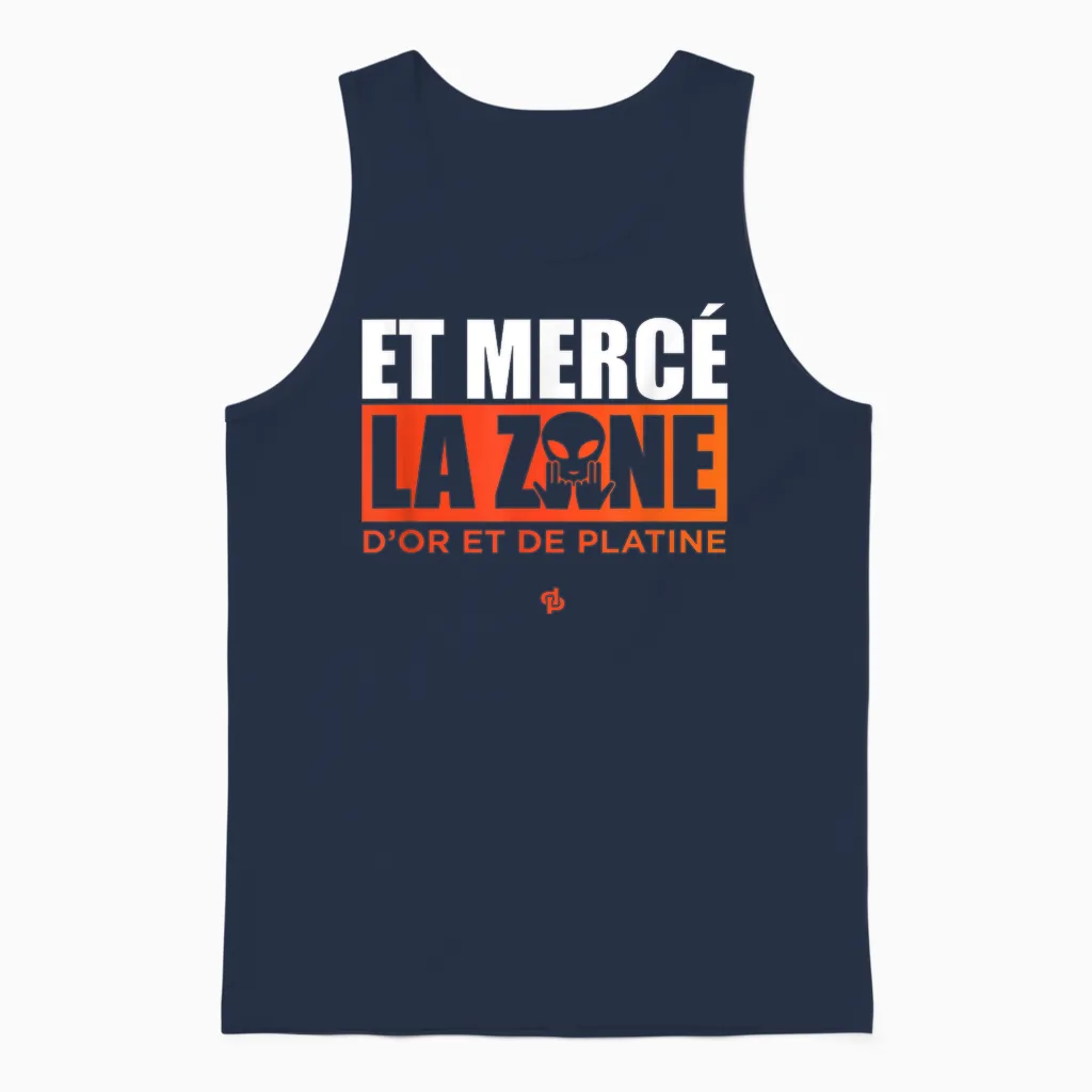 Merce La Zone (d&p ร Vie Edition) Exclusive T-Shirt, Black, S Unisex Tank Top in Navy