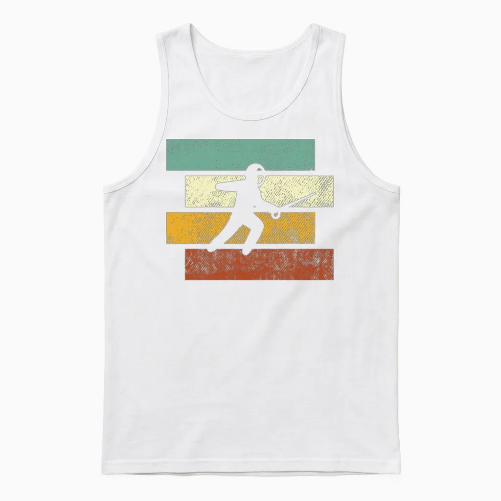 Fencing Retro Unisex Tank Top in White