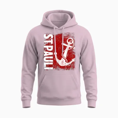 St Pauli Hamburg Paulianer St. Pauli T-Shirt, Black Unisex Hoodie - Light Pink