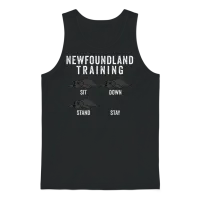 Newfoundland Dog Training Lovers Unisex Tank Top - Black – 1