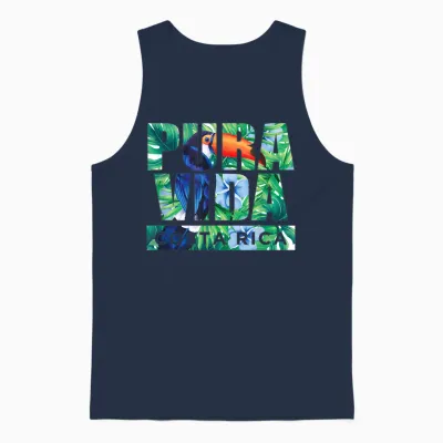 Pura Vida Costa Rica | Mittelamerika Tukan | Urlaub Unisex Tank Top - Navy