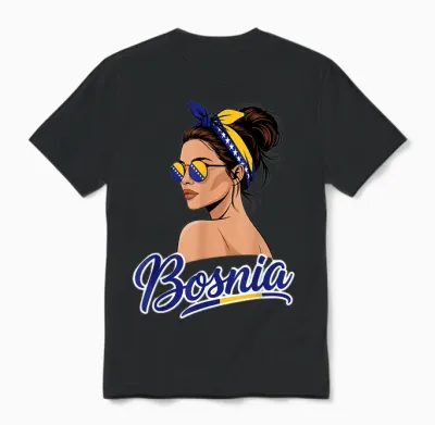 Bosnien Und Herzegowina Flagge Bosnian Pride Unisex T-Shirt - Black
