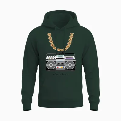 Old School Box and Chain Unisex Hoodie - Forest