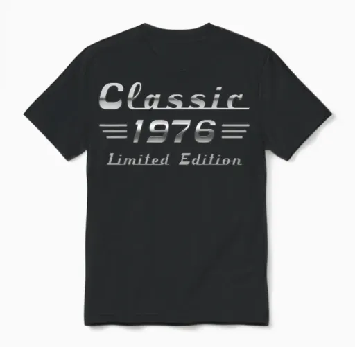Classic 1976 Oldtimer 50. Geburtstag Limited Edition Unisex T-Shirt in Black