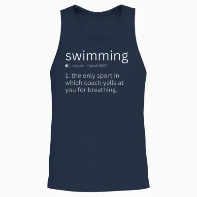 Funny Swimming Quotes Unisex Tank Top - Navy