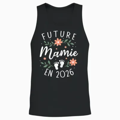 Future Granny 2026 - Funny Announcement Pregnancy Grandparents Unisex Tank Top - Black