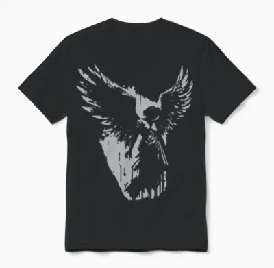 Angel with Wings Unisex T-Shirt - Black