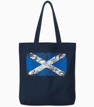 Scotland Flag | Men Women Kids Scotland T-Shirt, Black, S Tote Bags - Navy