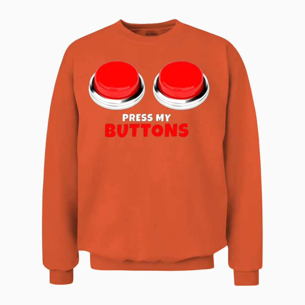 Press My Buttons Swingers Gifts | Pineapple Swingi Unisex Sweatshirt in Orange