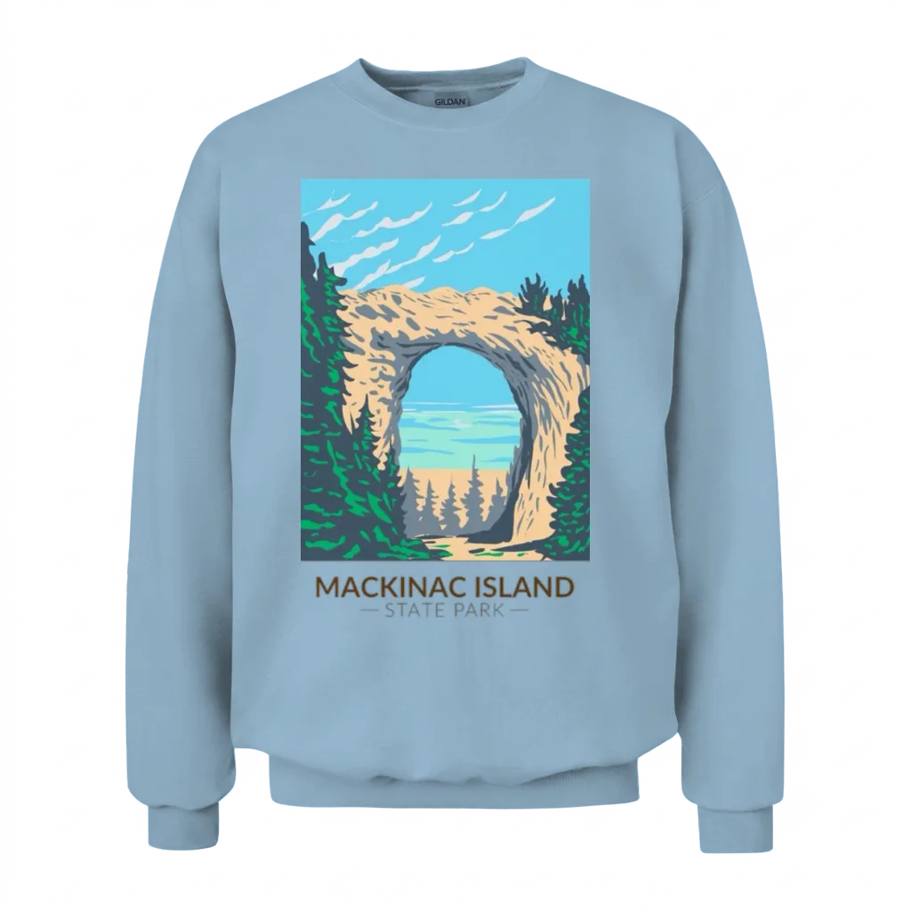 Mackinac Island Unisex Sweatshirt - Light Blue