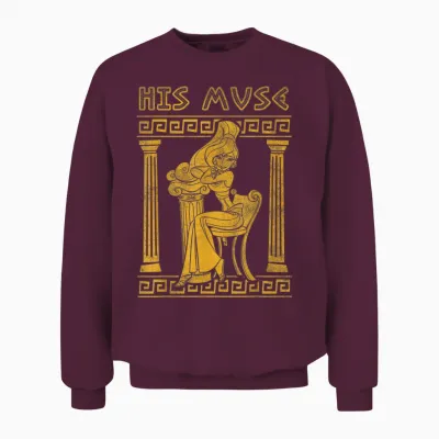 Disney Hercules Valentinstag Megara His Muse Greece Pose Unisex Sweatshirt - Maroon