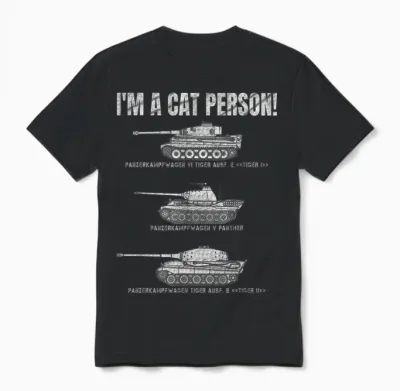 Tank Vi Tiger I German Panther Tank Lover T-Shirt, Black Unisex T-Shirt - Black