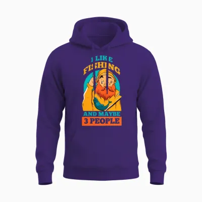 I Like Fishing Unisex Hoodie - Purple