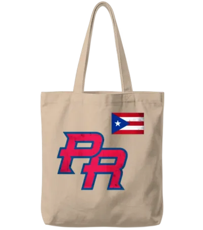 Puerto Rico 2023 Baseball Flag Pride Red Boricua Tote Bags - Natural