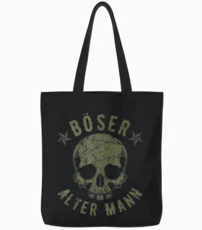 Böser Alter Mann Tote Bags - Black