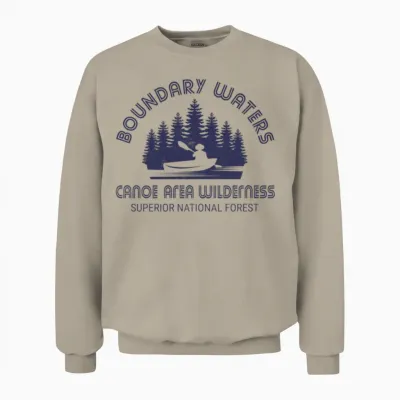 Boundary Waters Bwca Minnesota Unisex Sweatshirt - Sand