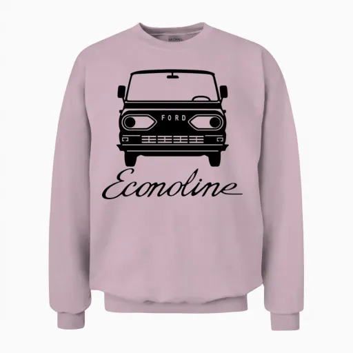 Ford Econoline Van 2 Unisex Sweatshirt in Light Pink