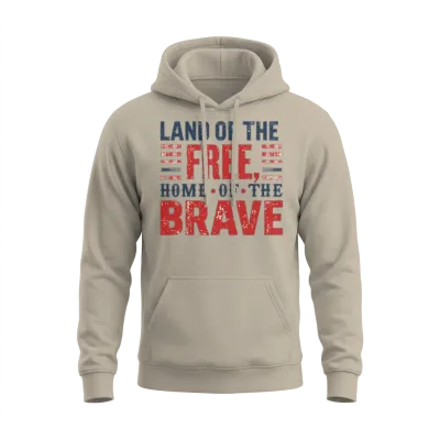 Land of the Free, Home of the Brave Unisex Hoodie - Sand