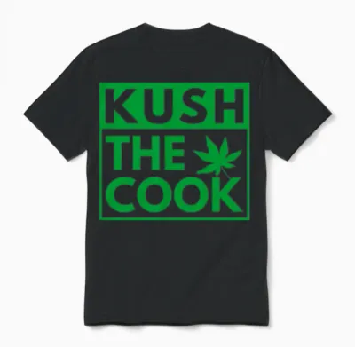 Kush the Cook Funny Weed Marijuana Design Unisex T-Shirt - Black