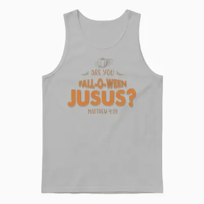 Retro Fall Religious Unisex Tank Top - Ash