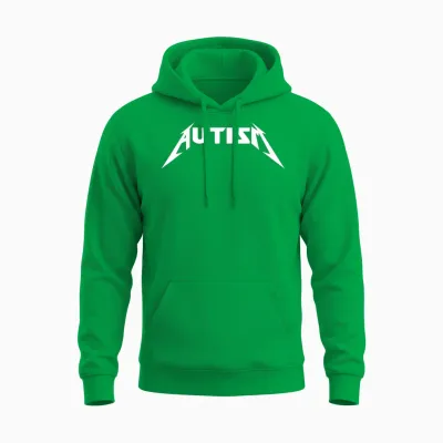 Autismus Rock Inspirierter Meme Metal Rock Für Autistische Männer Frauen Unisex Hoodie - Irish Green