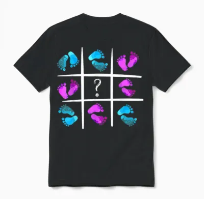 Gender Reveal T-Shirt Für Jungen Oder Mädchen – Lustiges Geschlecht Offenbart Unisex T-Shirt - Black