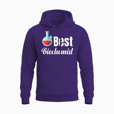 Best Biochemistry Funny Scientist Microbiology Unisex Hoodie - Purple
