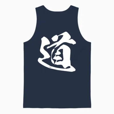 Graphisme Kanji Japonais Cool '道' (manière) T-Shirt Haut De Gamme Unisex Tank Top - Navy