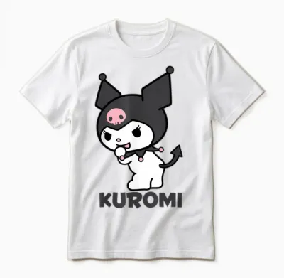 Sanrio Kuromi Backside Logo Unisex T-Shirt - White