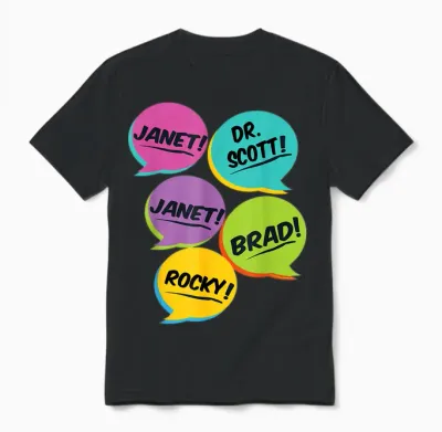 Rocky Horror Show Scène De Chambre à Coucher Unisex T-Shirt - Black