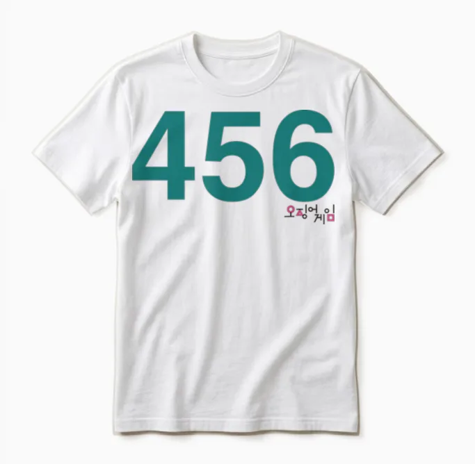 Squid Game Player 456 Costume Unisex T-Shirt in White