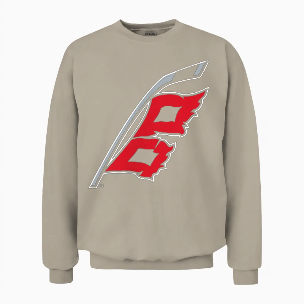 Carolina Hurricanes Front/back Black Nhl Officially Licensed Unisex Sweatshirt in Sand