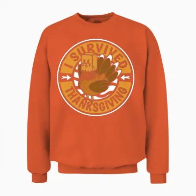 Thanksgiving Funny Unisex Sweatshirt - Orange