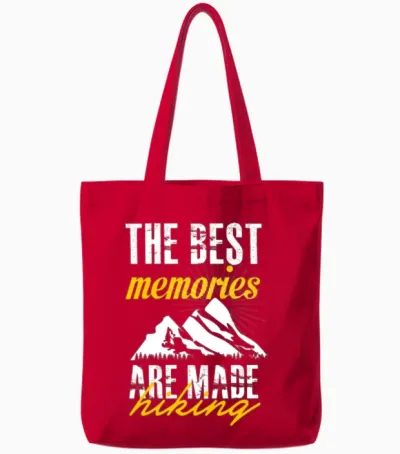 The Best Memories Are Made Hiking Tote Bags - Red
