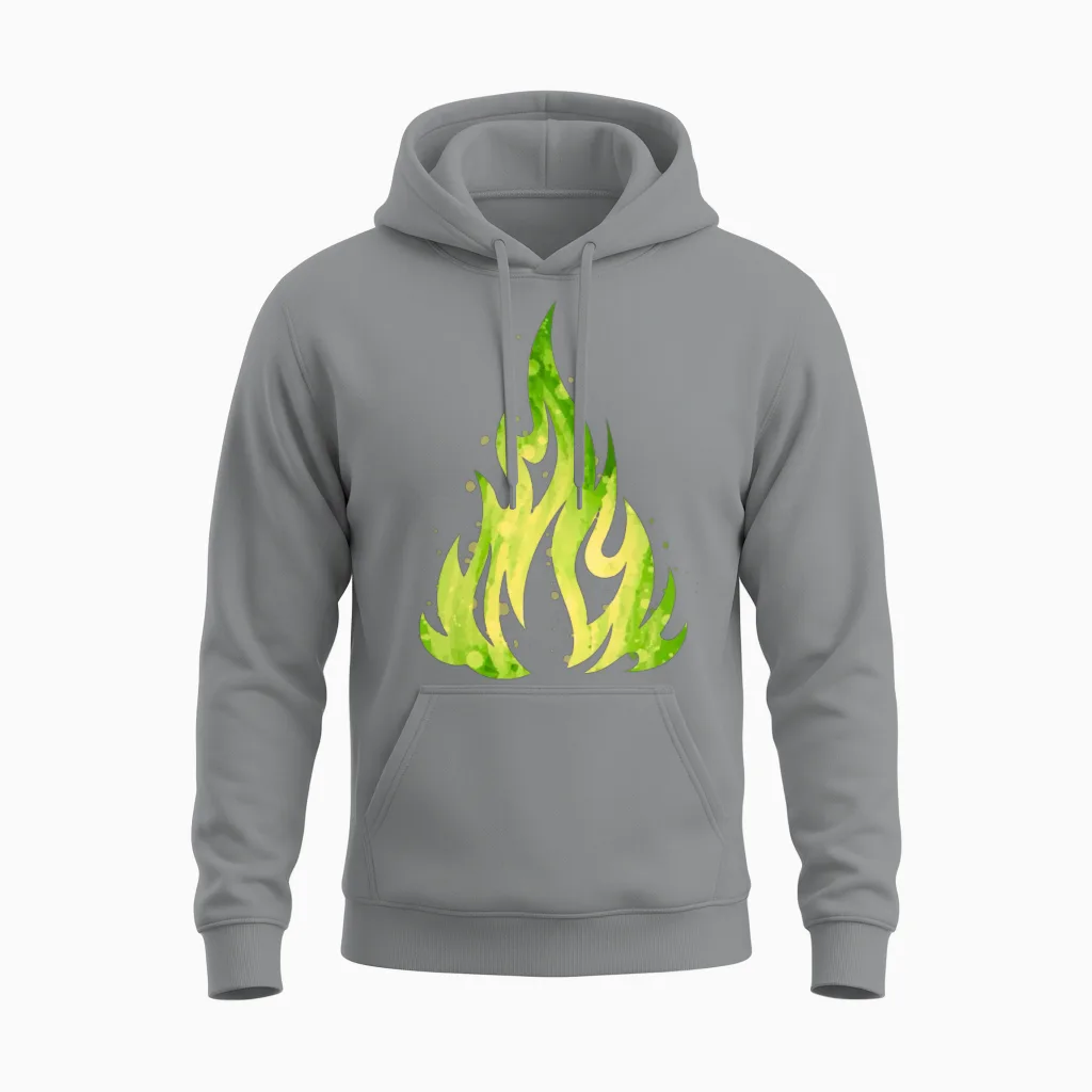 Flame Fire Flame Unisex Hoodie in Sport Grey