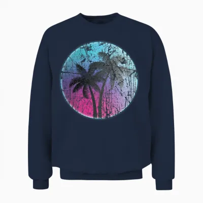 Synthwave Retro 80s Unisex Sweatshirt - Navy