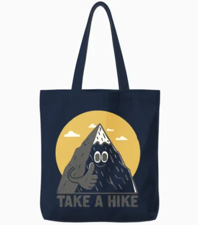 Take a Hike Tote Bags - Navy