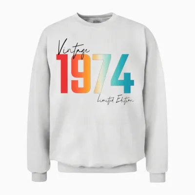 Vintage 1972 Limited Edition Unisex Sweatshirt - White