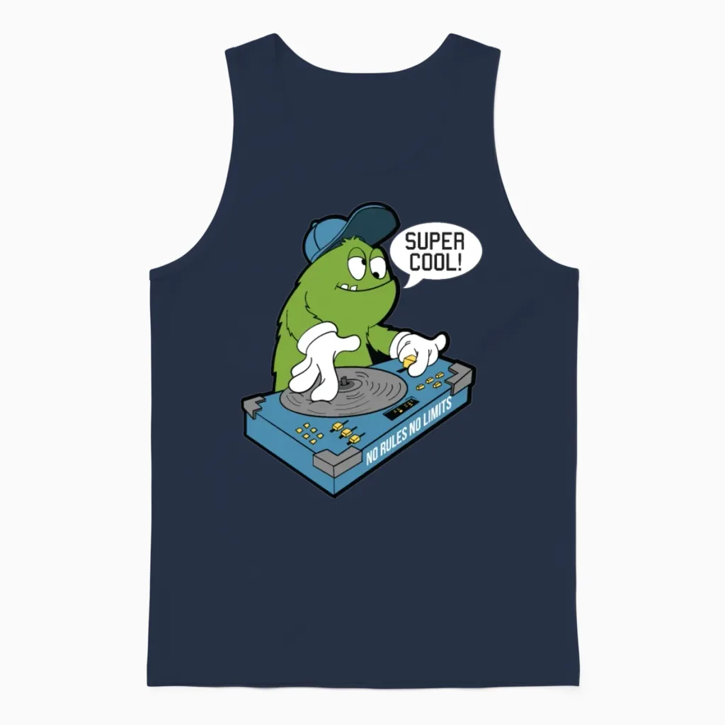 Funny Children 41 Unisex Tank Top in Navy