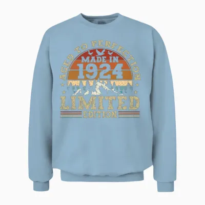 Jahrgang 1924 Retro Vintage Unisex Sweatshirt - Light Blue