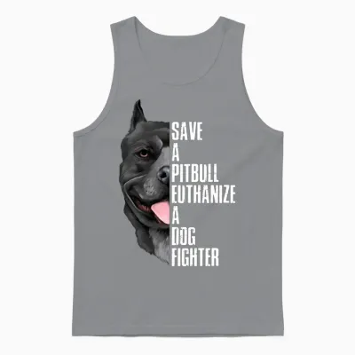 Save a Pitbull Euthanize a Dog Fighter Unisex Tank Top - Sport Grey