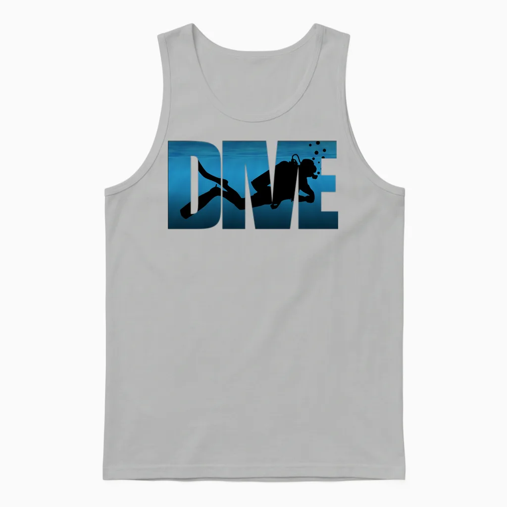Scuba Diving Dive Dive Apnea Man Woman Unisex Tank Top in Ash