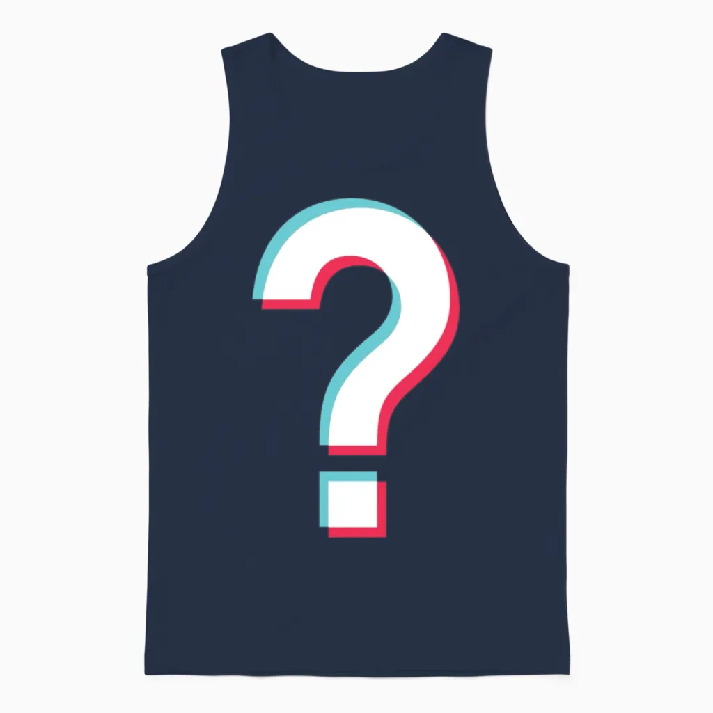 Question Mark Unisex Tank Top - Navy