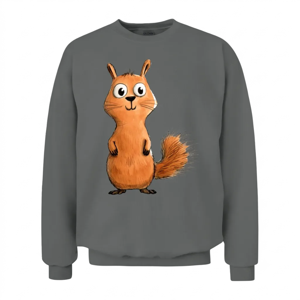 Funny Squirrel Unisex Sweatshirt - Graphite Heather