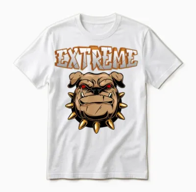 Extreme Bulldog. Unisex T-Shirt - White