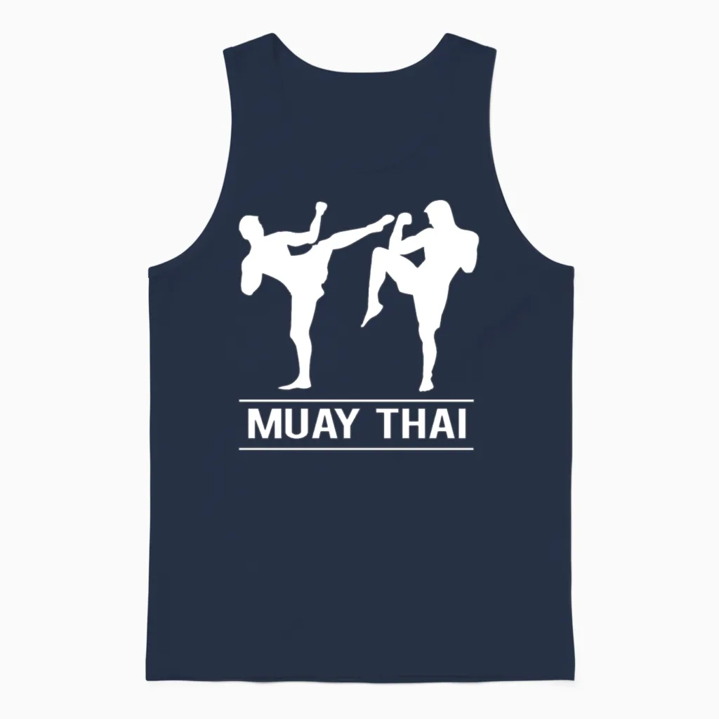 Muay Thai Unisex Tank Top in Navy