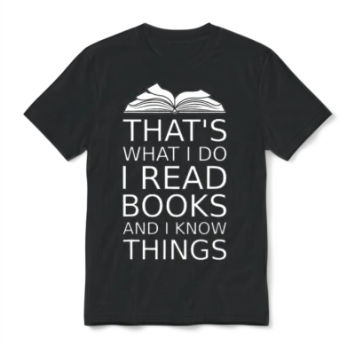 That's What I Do I Read Books and I Know Things Re Unisex T-Shirt - Black