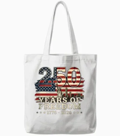 250 Years of Freedom Tote Bags - White